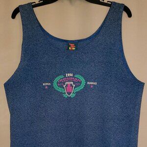 Vintage 1994 IRONMAN TRIATHLON/KONA HAWAII-Men's TankTop, Size: LG, Color: Blue)